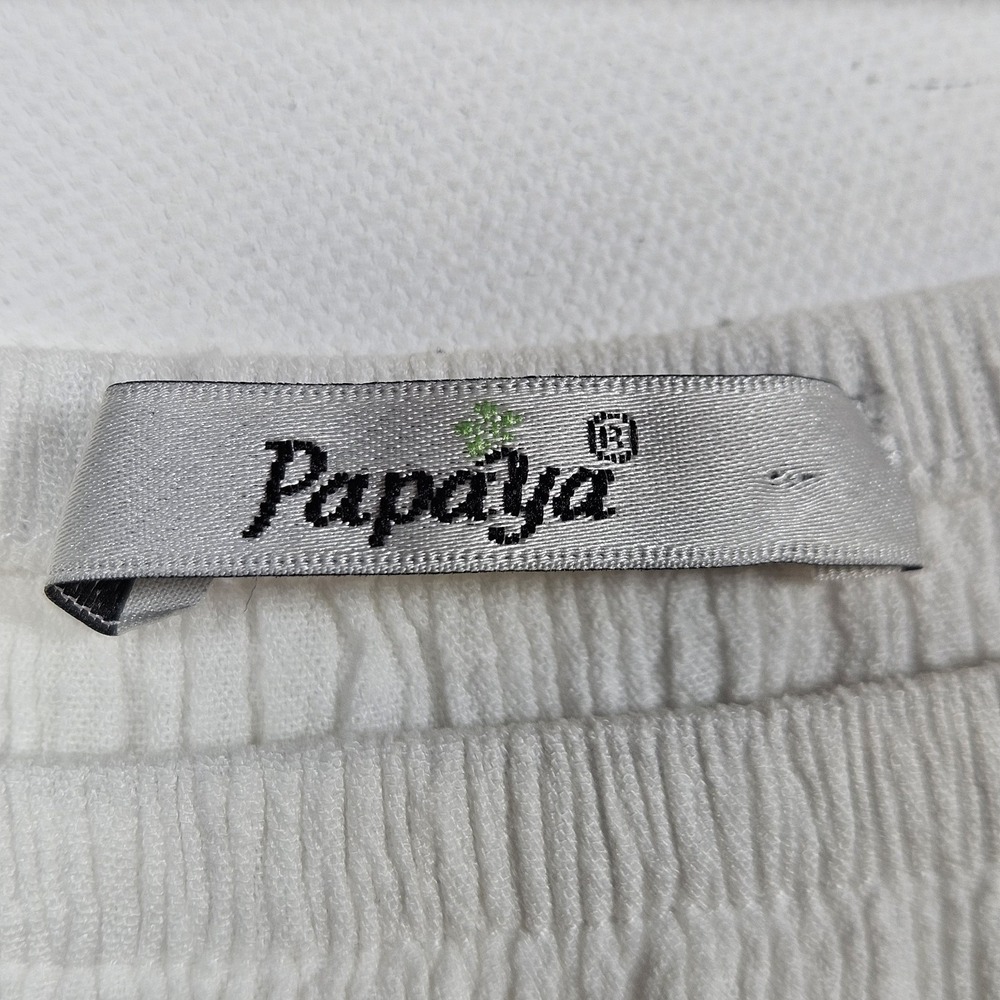 Papaya Off Shoulder Blouse Womens Small White Crochet Lace Boho Festival Top - Picture 2 of 5